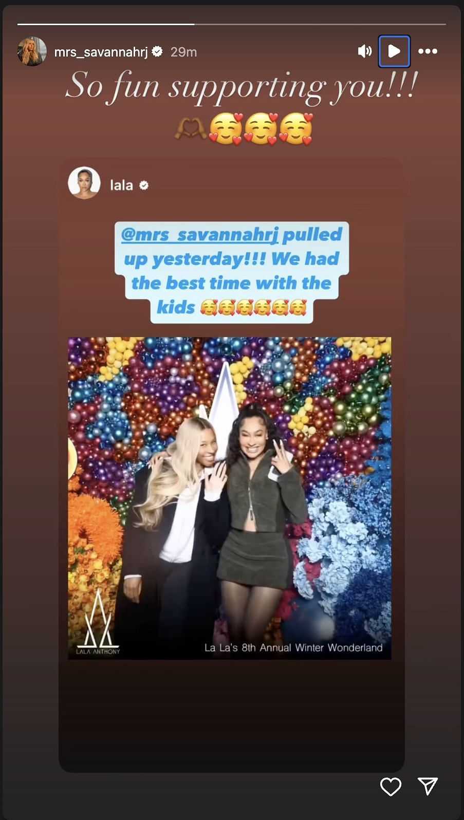 LeBron James’ wife Savannah James shows love in 4-words after reuniting with La La Anthony at wholesome annual event-Picture2