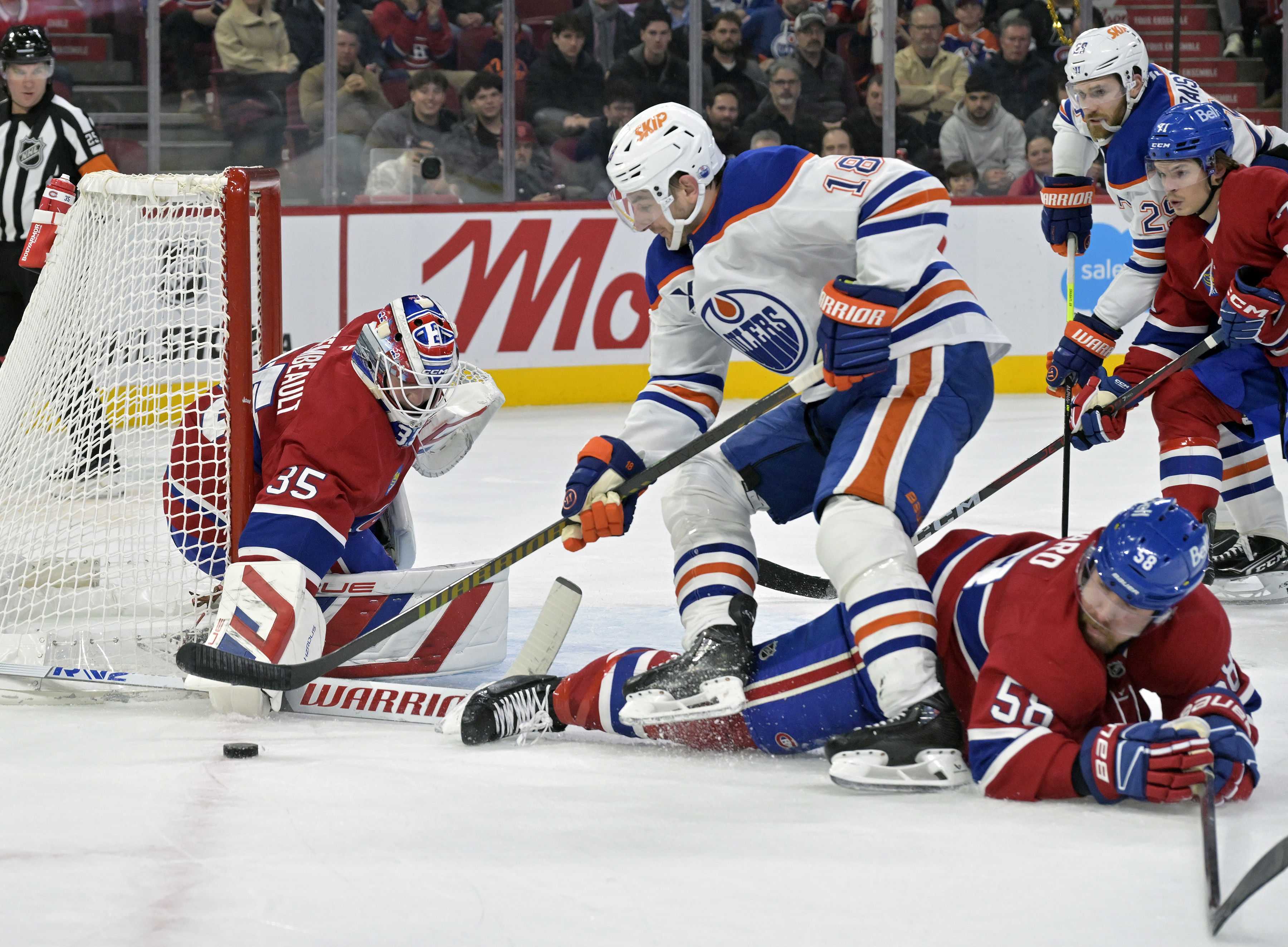 Oilers HC Kris Knoblauch makes his feelings known about Montreal Canadiens’ defensive effort in shutout loss