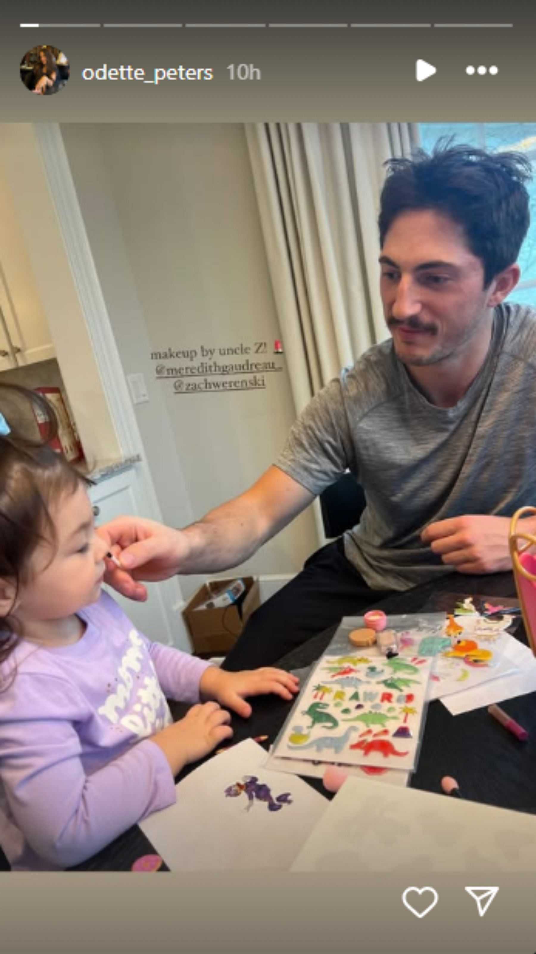Johnny Gaudreau’s wife Meredith shares 3-word reaction for daughter Noa’s makeup session with ‘uncle’ Zach Werenski-Picture2