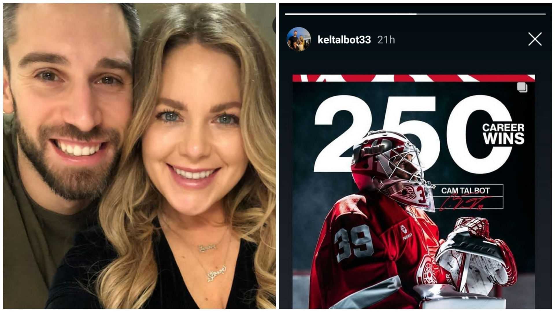 Cam Talbot’s wife Kelly pens four-word reaction to Red Wings goalie’s 250 career-wins milestone-Picture1